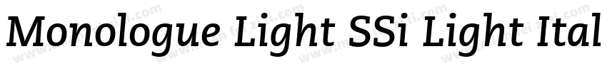 Monologue Light SSi Light Italic字体转换